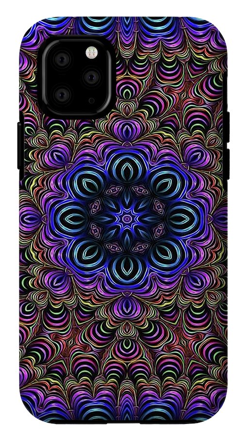 Curly Purple Fractal Kaleidoscope - Phone Case