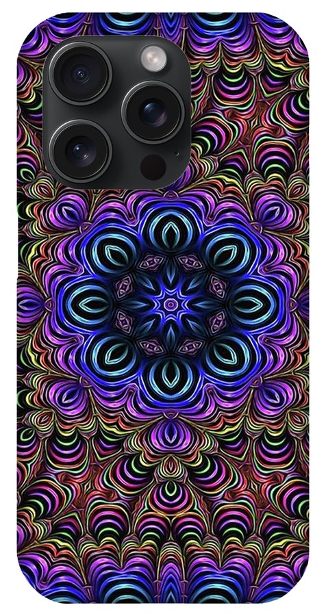 Curly Purple Fractal Kaleidoscope - Phone Case