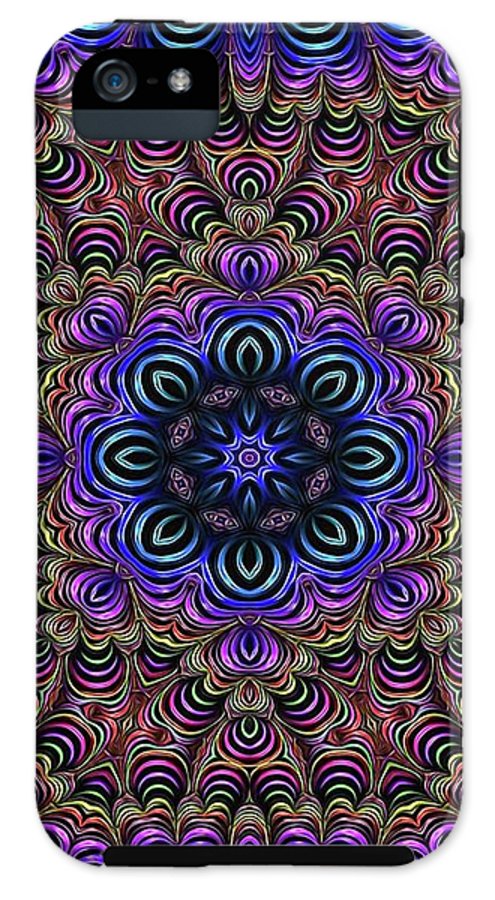 Curly Purple Fractal Kaleidoscope - Phone Case