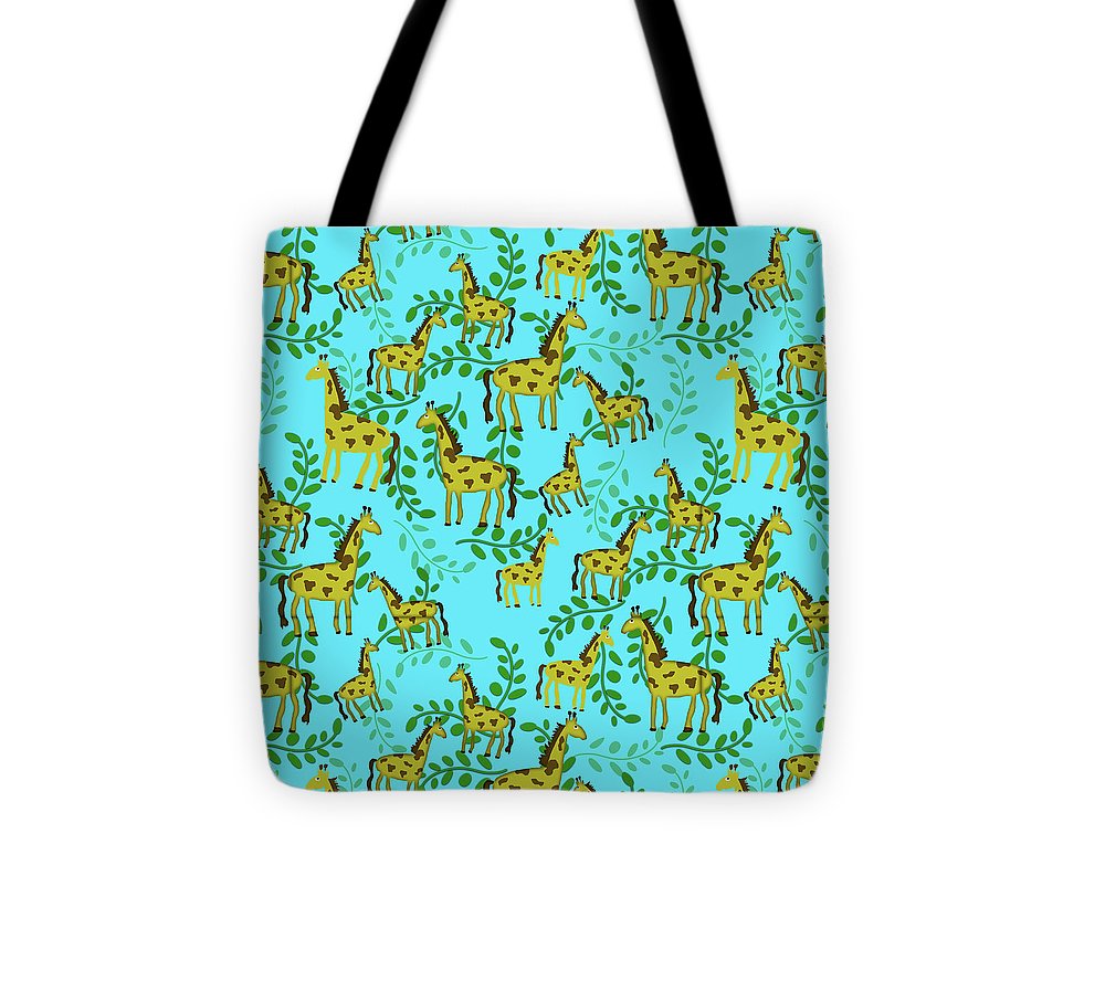 Cute Giraffes Pattern - Tote Bag