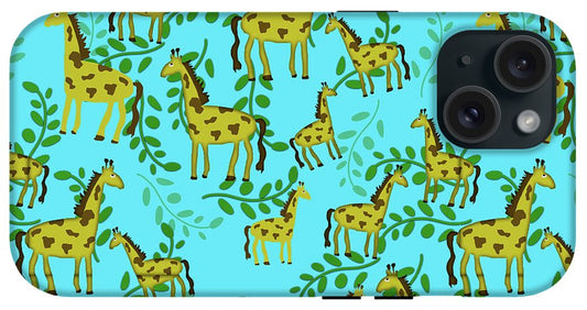 Cute Giraffes Pattern - Phone Case