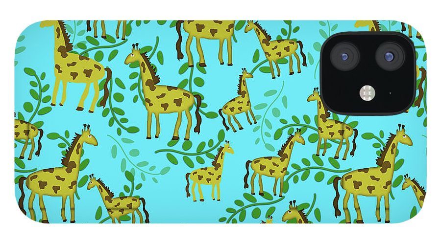 Cute Giraffes Pattern - Phone Case