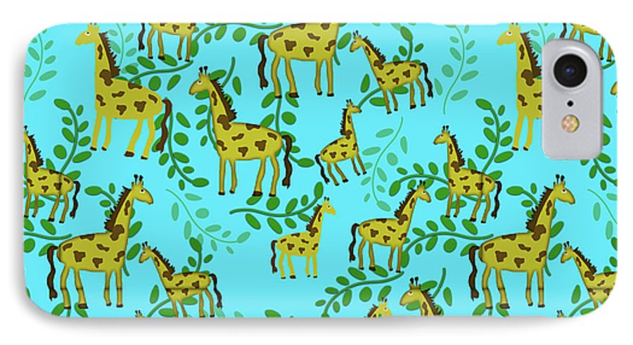 Cute Giraffes Pattern - Phone Case