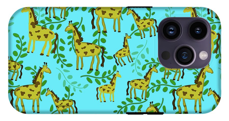 Cute Giraffes Pattern - Phone Case