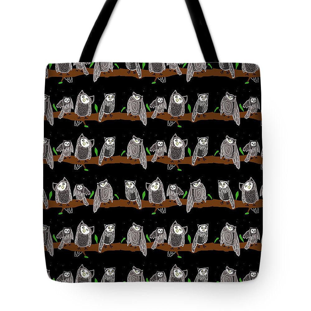 Cute Owls Pattern - Tote Bag