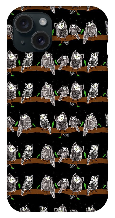 Cute Owls Pattern - Phone Case