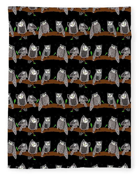 Cute Owls Pattern - Blanket