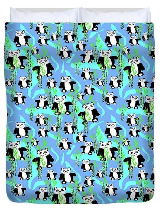 Cute Panda Bears Pattern - Duvet Cover