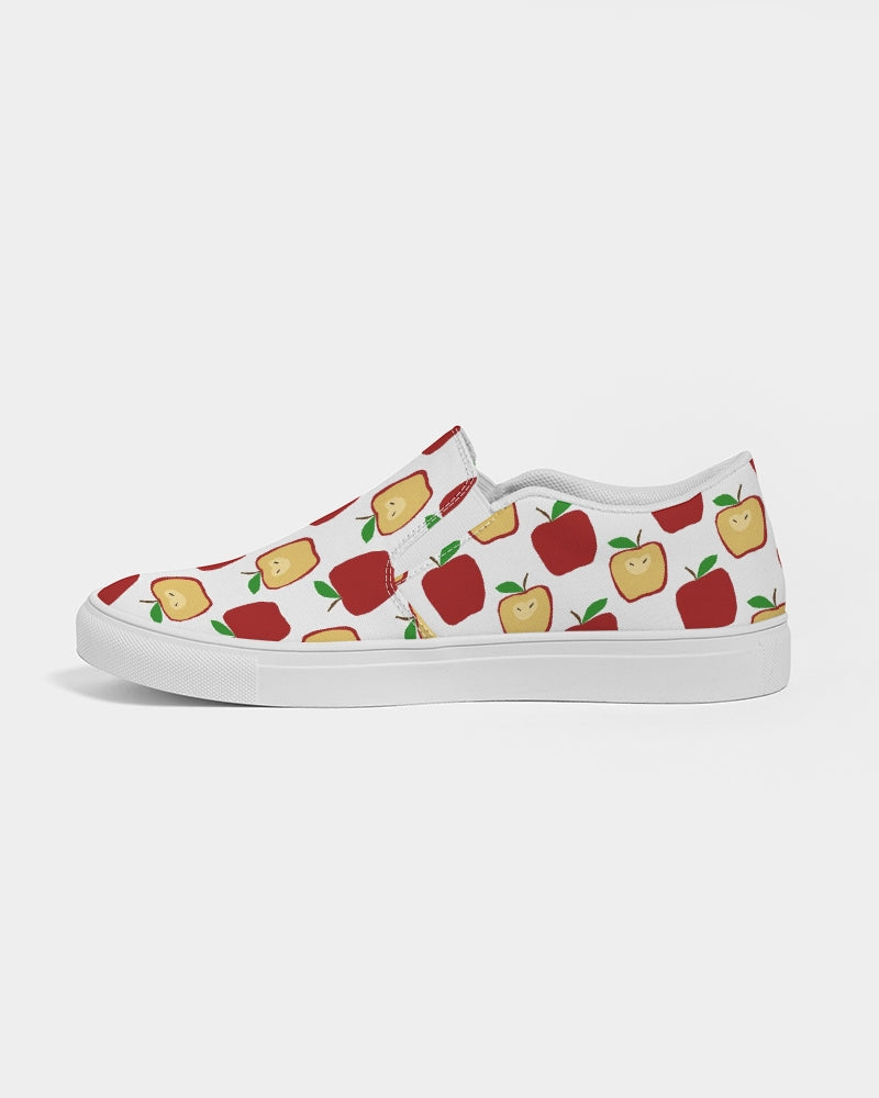 Apple Polkadots Women's Slip-On Canvas Shoe