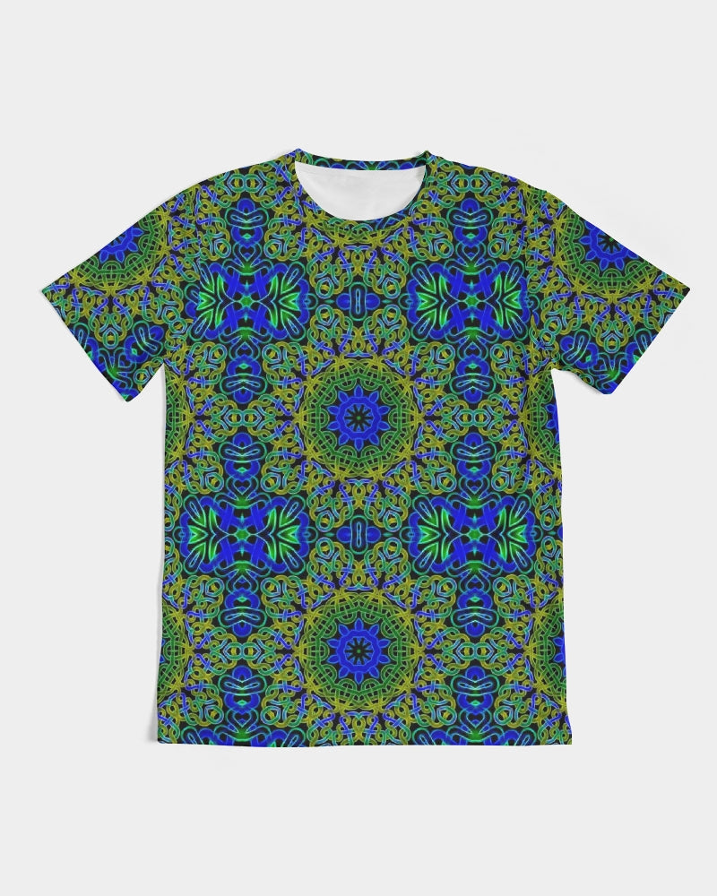 Blue Green Celtic Kaleidoscope Men's Tee