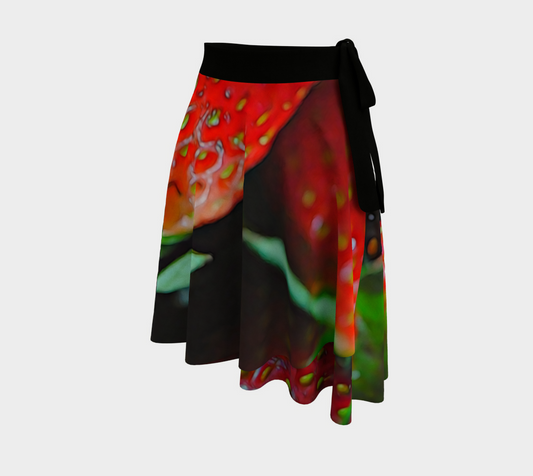 Strawberries Wrap Skirt