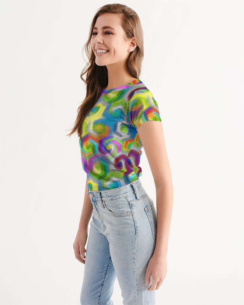 Colorful Hexagons Women's Tee