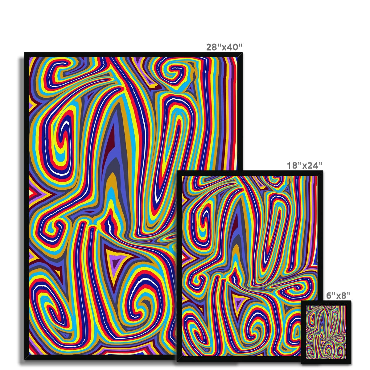 Curly Swirls Framed Print