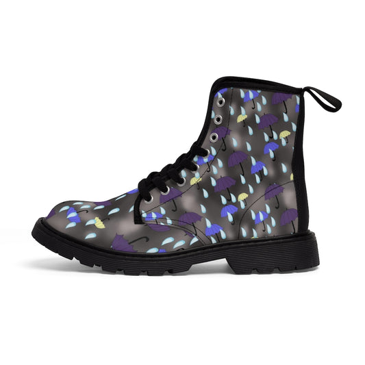 Rain and Umbrellas Women's Canvas Boots