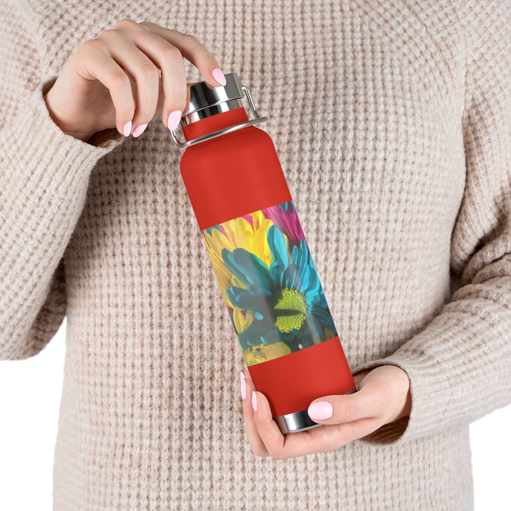 Raw Flowers 4 22oz Vacuum Insulated Bottle