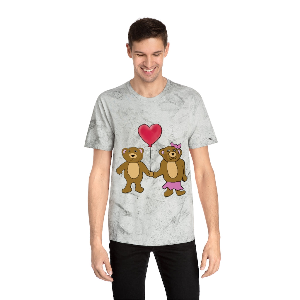 Teddy Bear Valentine Unisex Color Blast T-Shirt