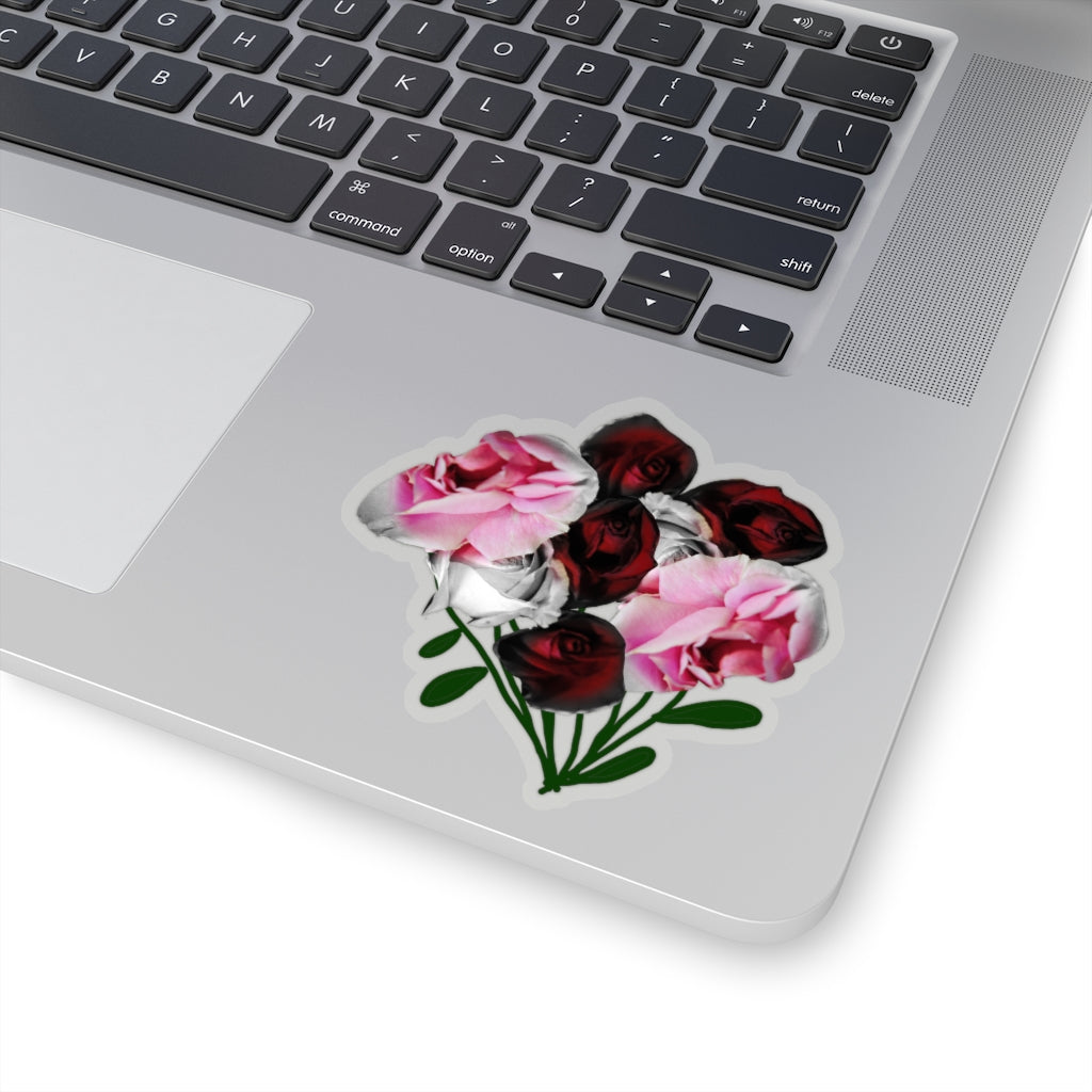 Pink and Red Roses Kiss-Cut Stickers