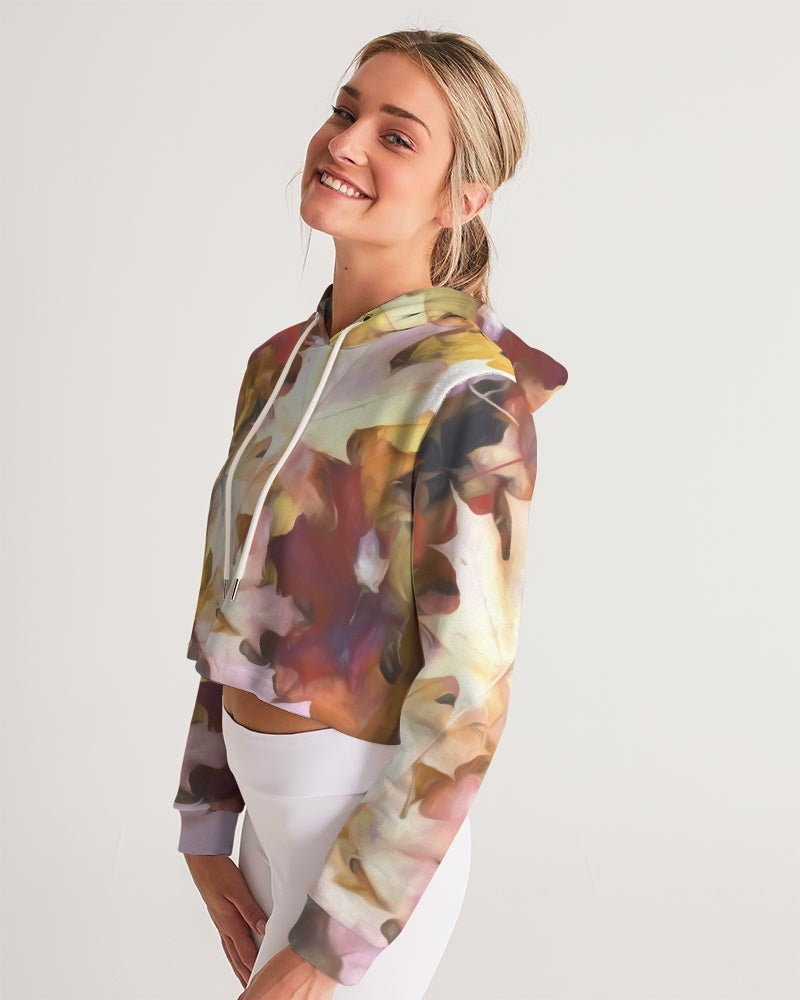 Fall Leaves Bright Women's Cropped Hoodie