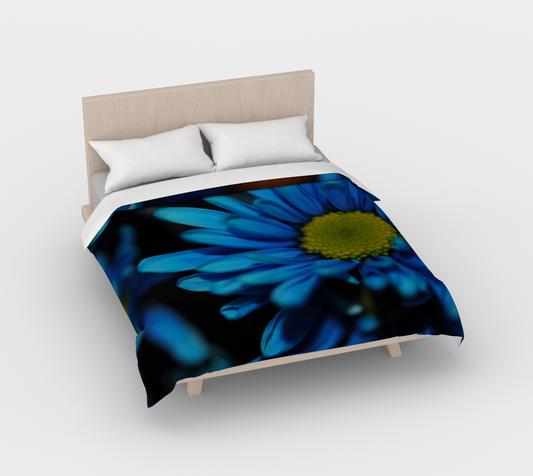Blue Daisy Duvet Cover
