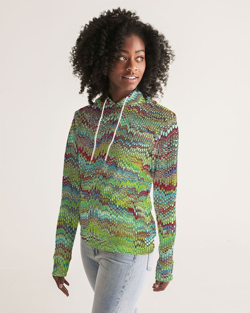 Cool Green Marbled Women's Hoodie