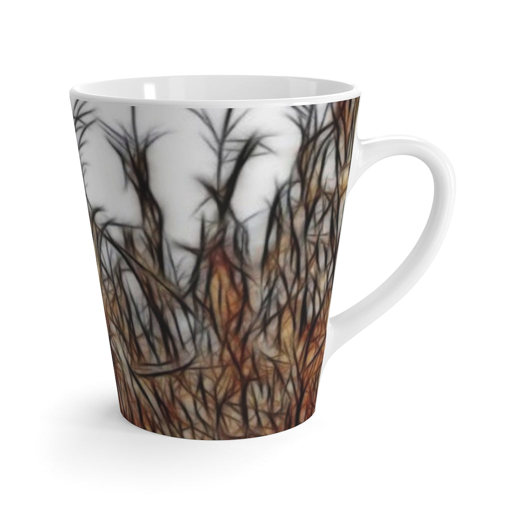 Cornfield on White Latte Mug
