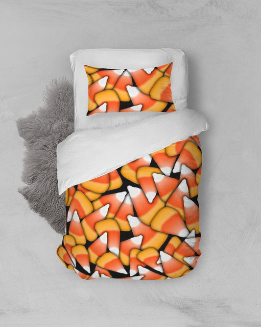 Candy Corn Pattern Twin Duvet Cover Set
