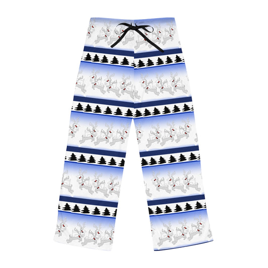 Reindeer Sweater Pattern Women's Pajama Pants (AOP)