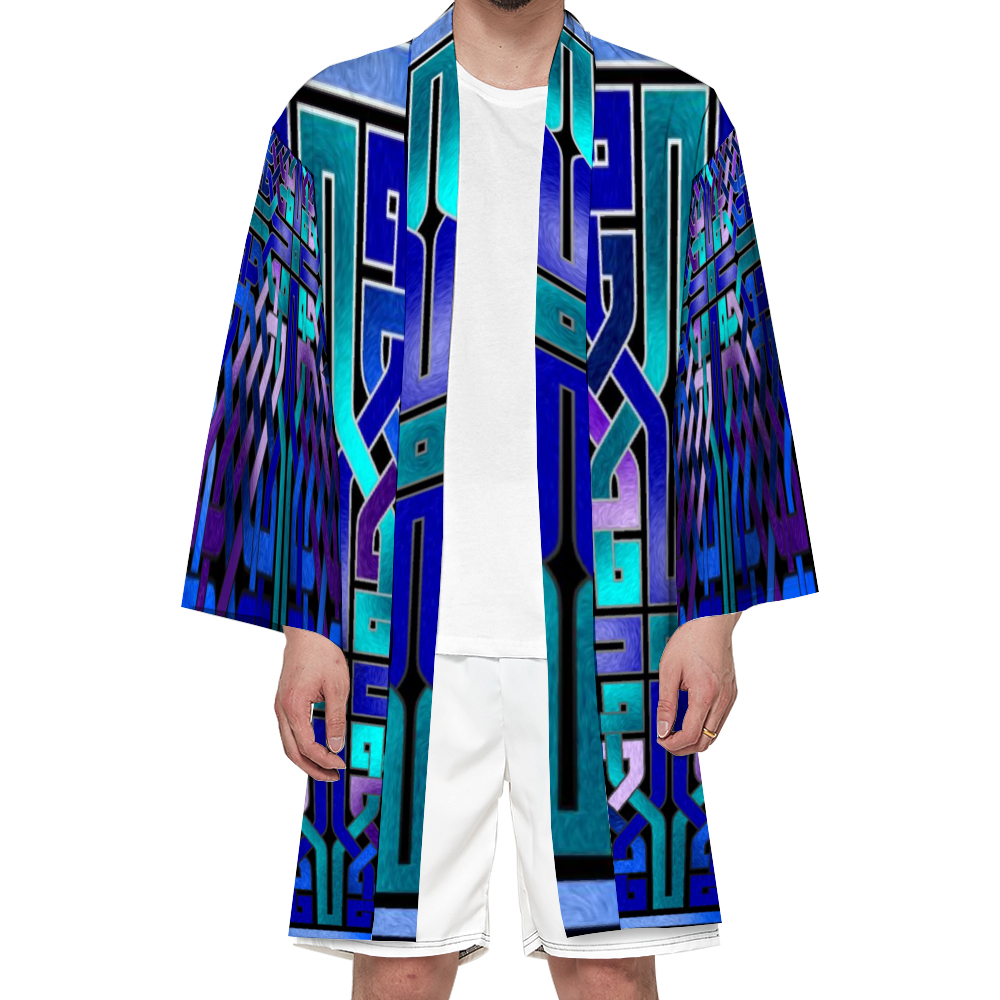 Blue Celtic Knot Haori Unisex All Over Print Haori Beach Kimono