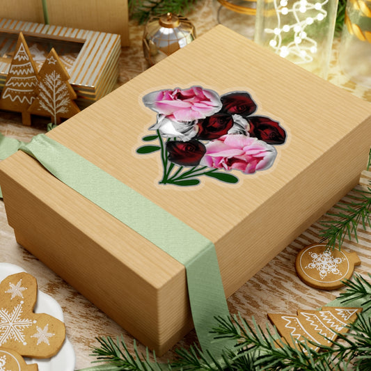 Pink and Red Roses Kiss-Cut Stickers