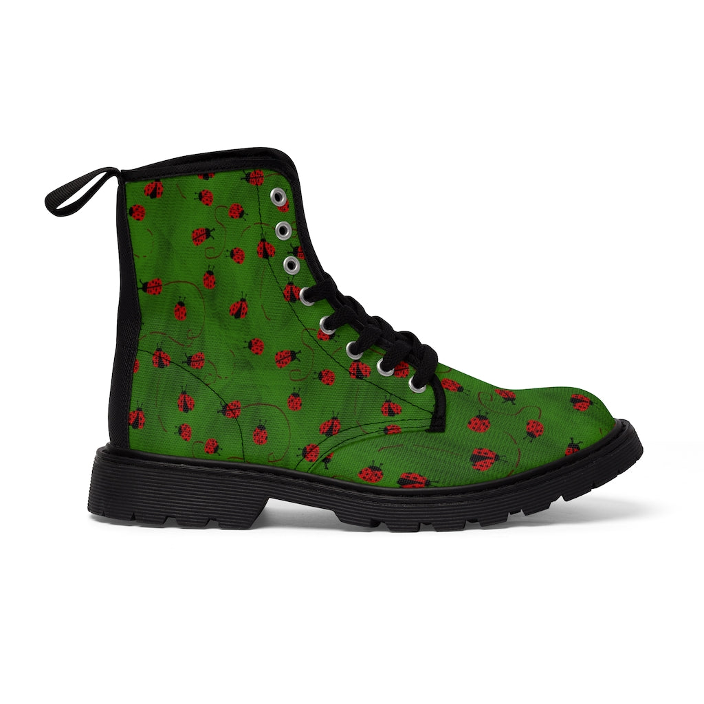 Ladybugs Women's Canvas Boots