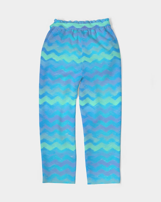 Mermaid Stripes Women's Belted Tapered Pants