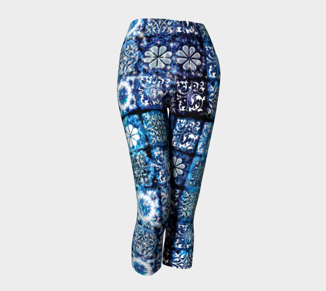 Blue Ice Crystals Capris