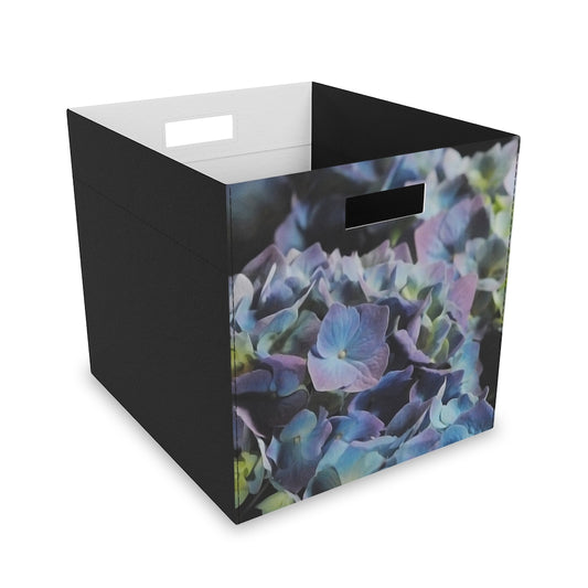 Blue and Purple Hydrangea Felt Storage Box