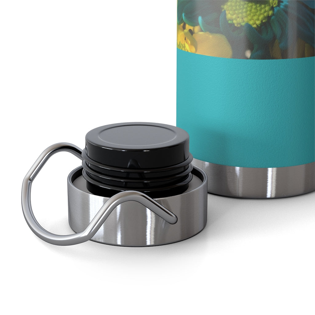 Raw Flowers 4 22oz Vacuum Insulated Bottle