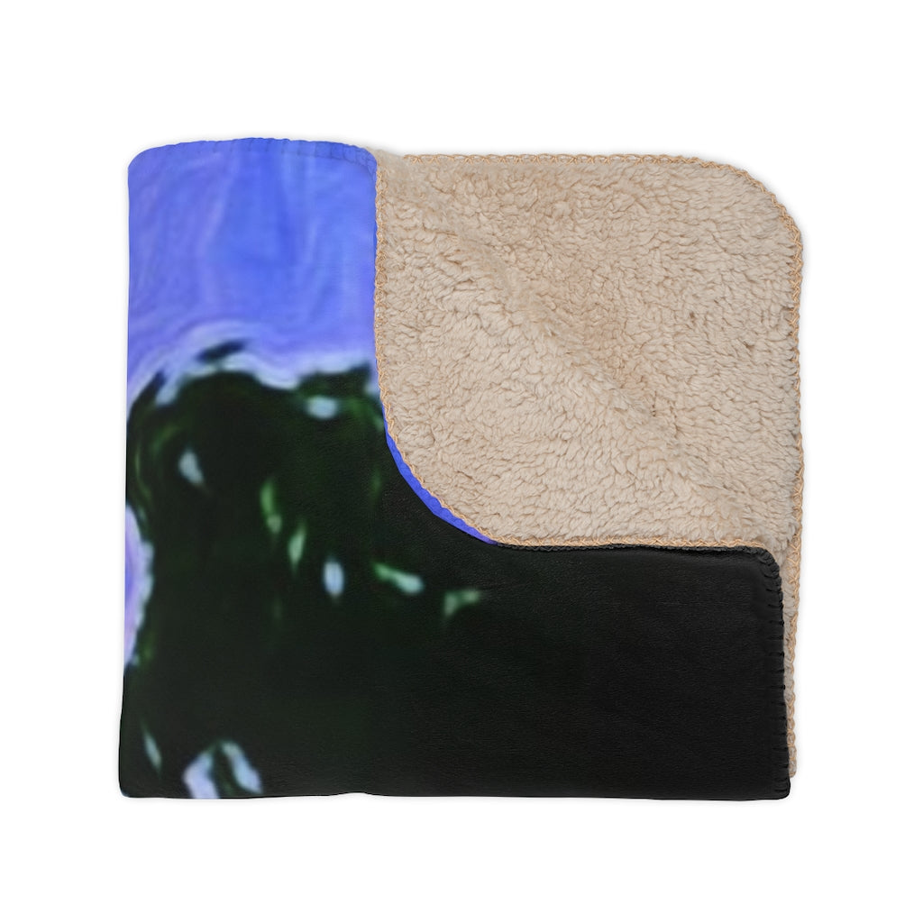 Samothrace Statue Tan Sherpa Blanket