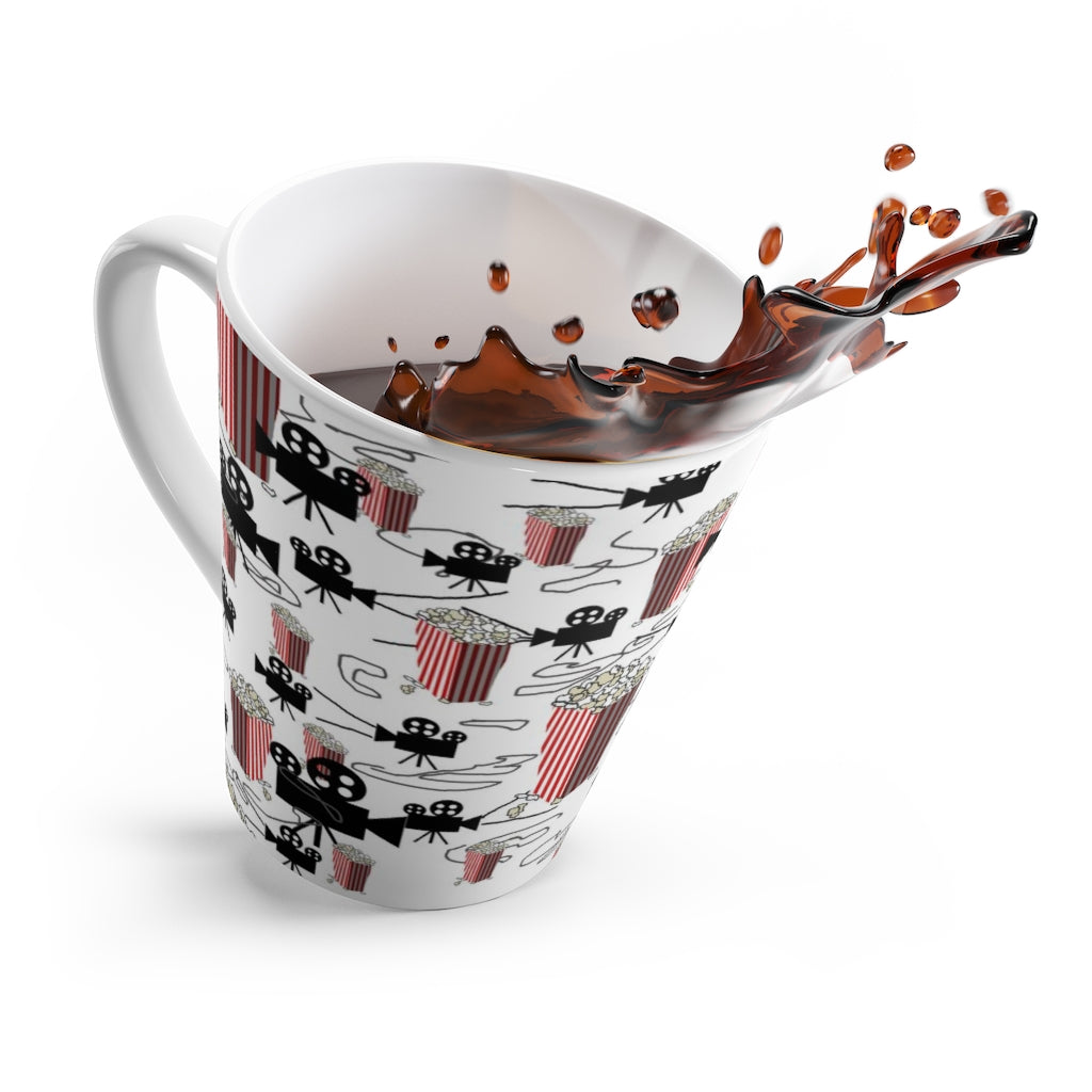 Movies and Popcorn Latte mug