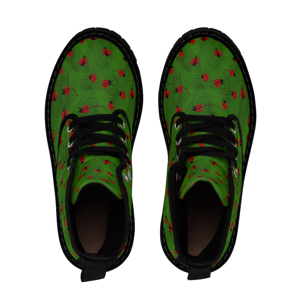 Ladybugs Women's Canvas Boots