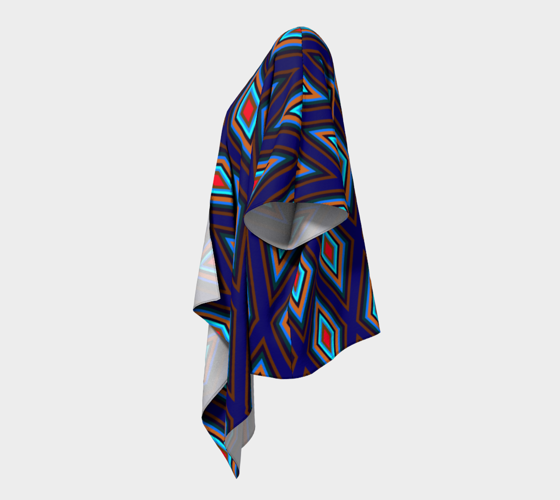 Colorful Diamonds variation 3 Draped Kimono