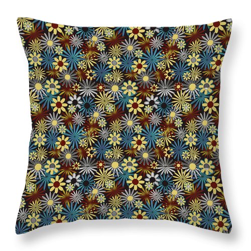 Daisies Pattern Variation 1 - Throw Pillow
