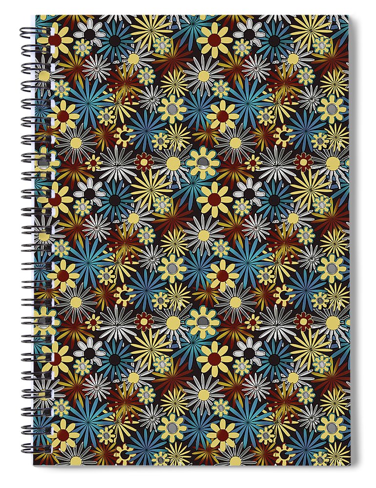 Daisies Pattern Variation 1 - Spiral Notebook