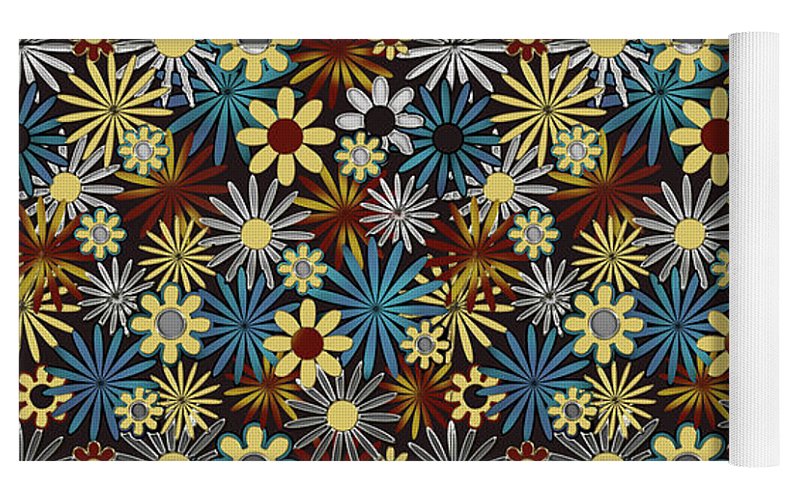 Daisies Pattern Variation 1 - Yoga Mat