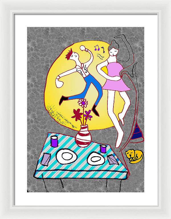 Dancin In The Moonlight - Framed Print