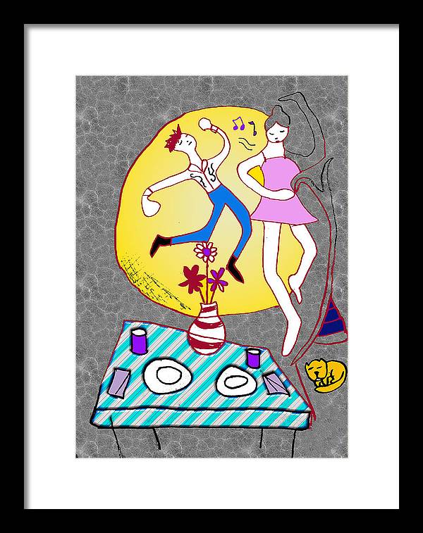 Dancin In The Moonlight - Framed Print