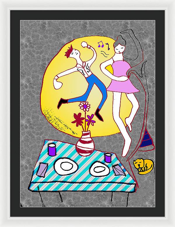 Dancin In The Moonlight - Framed Print