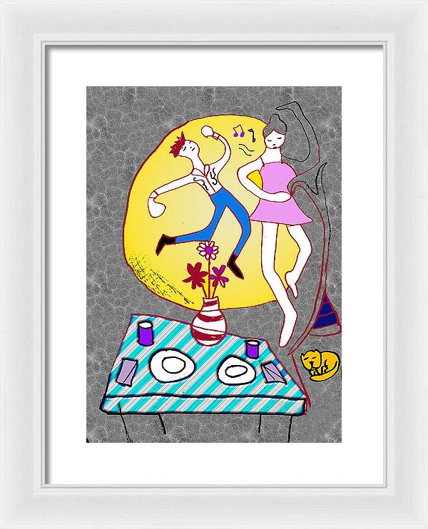 Dancin In The Moonlight - Framed Print