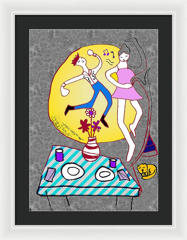 Dancin In The Moonlight - Framed Print