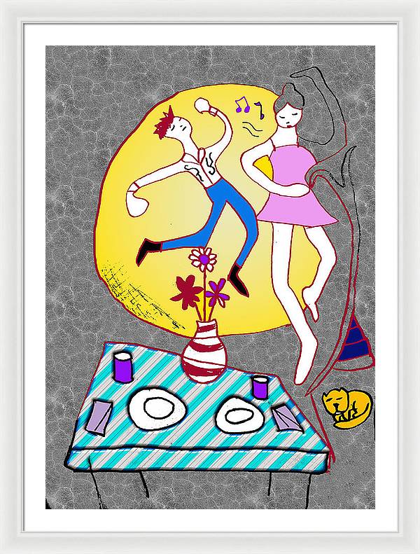 Dancin In The Moonlight - Framed Print
