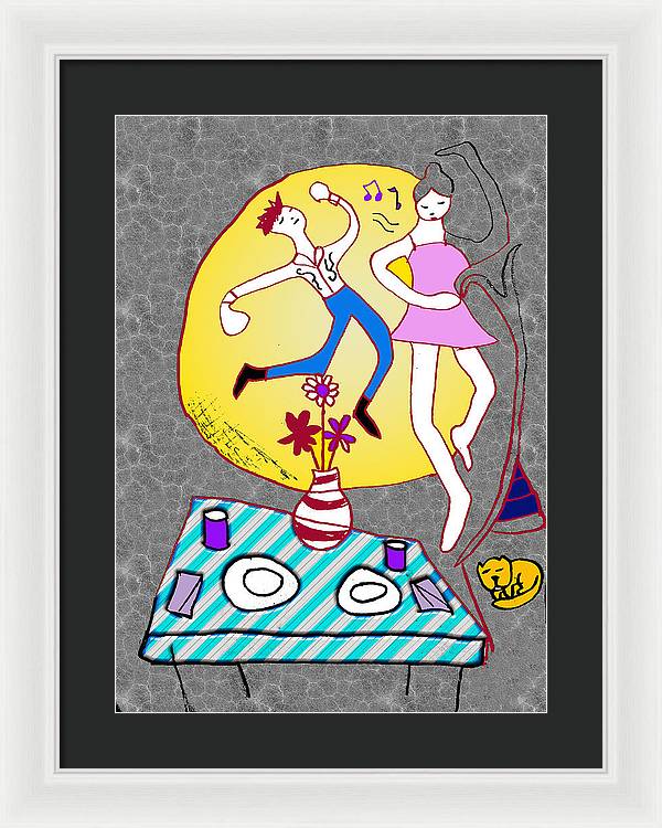 Dancin In The Moonlight - Framed Print