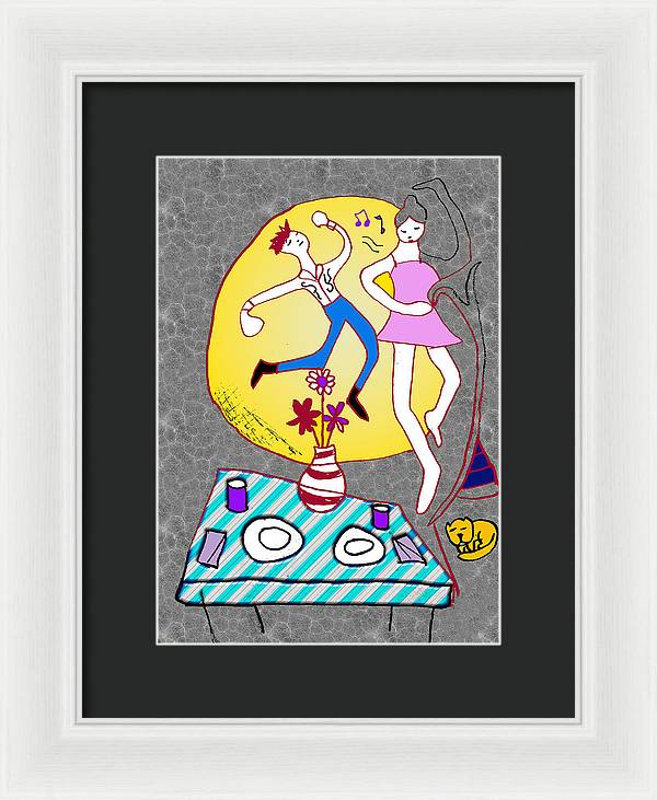 Dancin In The Moonlight - Framed Print