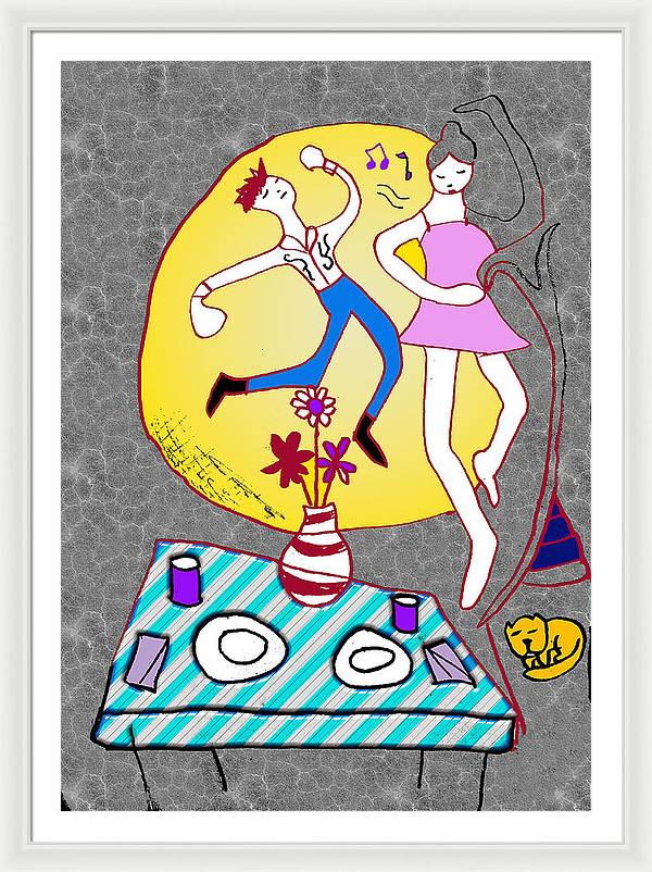 Dancin In The Moonlight - Framed Print
